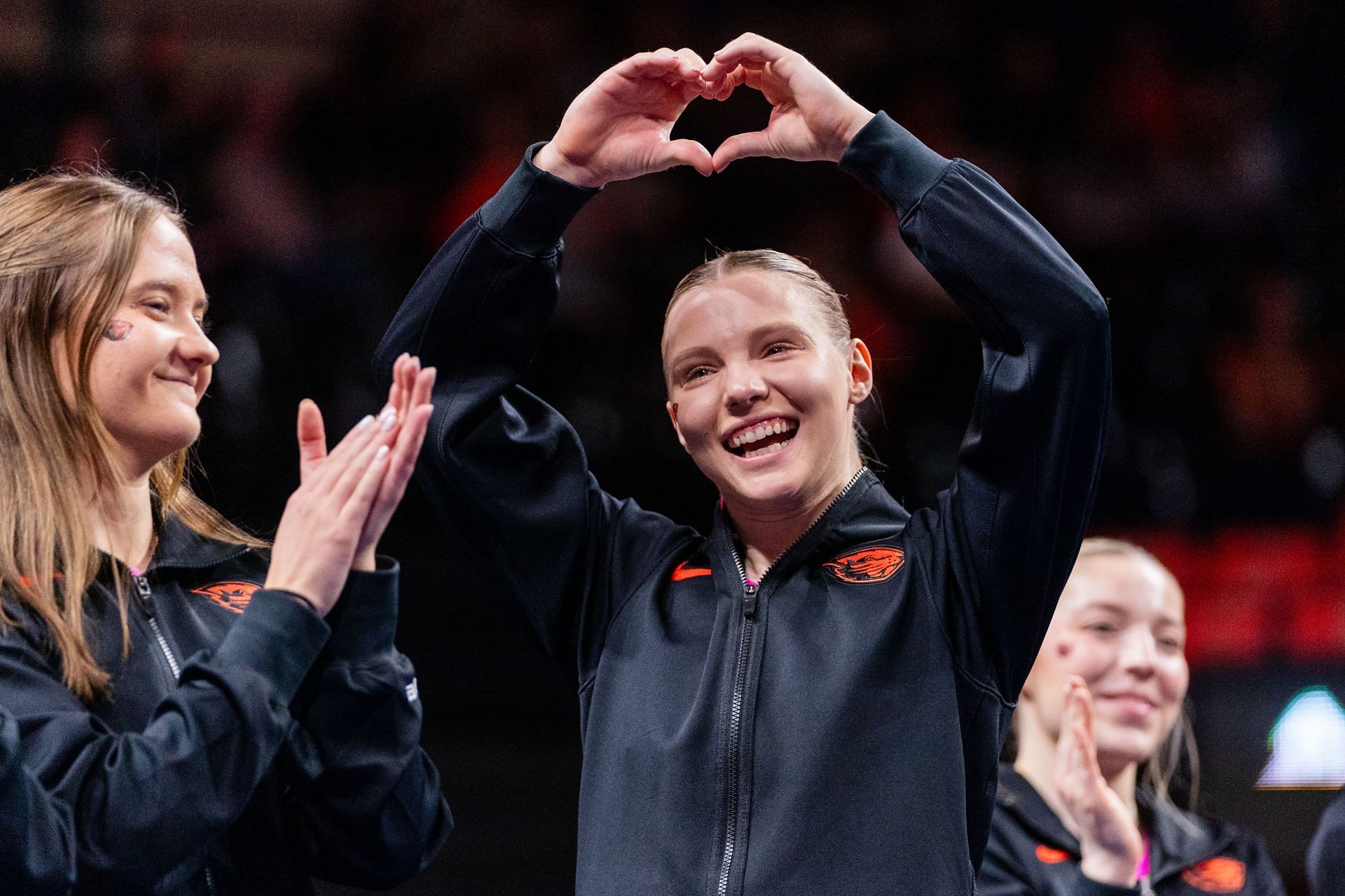 Carey competing for Oregon State Beavers during a meet against the Stanford Cardinals (Image via: Getty Images)