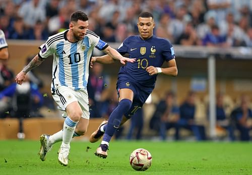 L to R: Messi and Mbappe - Source: Getty