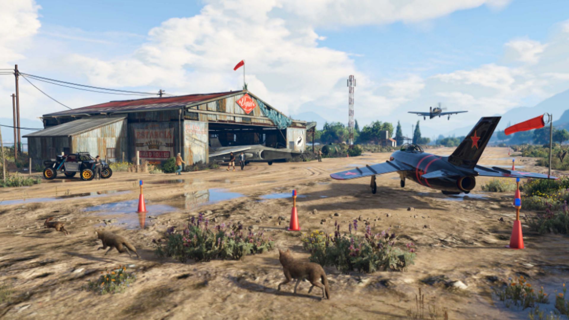 The new hanger allows you to access the new GTA Online Oscar Guzman missions (Image via Rockstar Games)