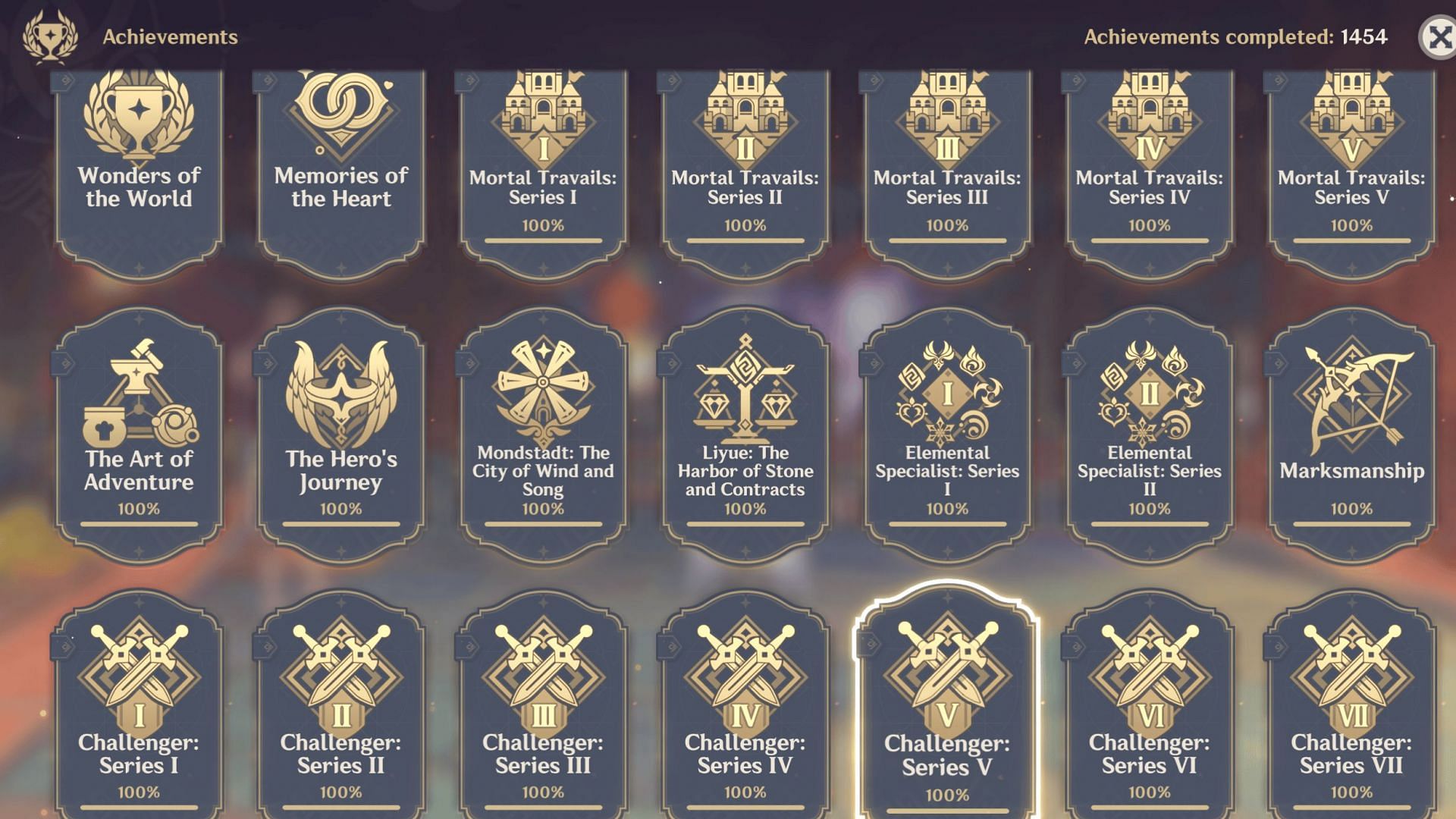 Achievements List