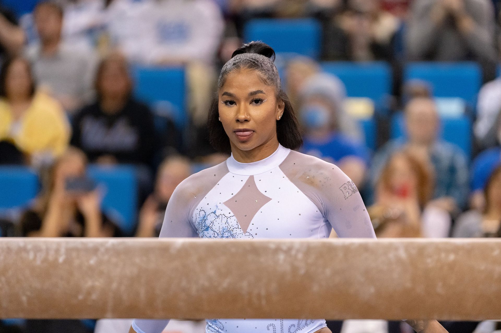 Jordan Chiles at the Michigan State v UCLA meet - (Source: Getty)