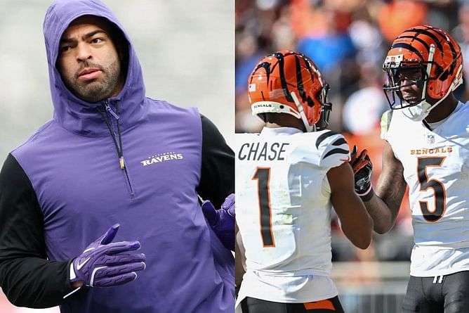 $9,000,000 Ravens star makes feelings clear on facing Ja’Marr Chase and Tee Higgins - "Two very extraordinary young men"
