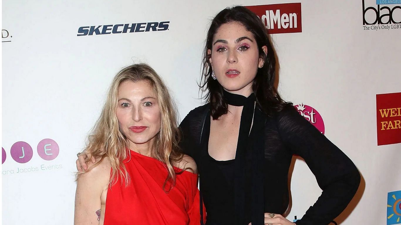 John McEnroe&#039;s ex-wife Tatum O&#039;Neal(left) and daughter Emily(right) at an event in 2018. Image: getty