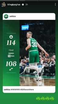 Nick Kyrgios' Instagram Story (Image: Instagram @k1ngkyrg1os)