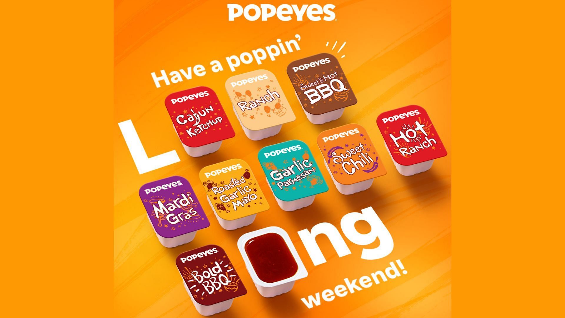 Different flavor dips by Popeyes (Image via Instagram/@popeyesph)