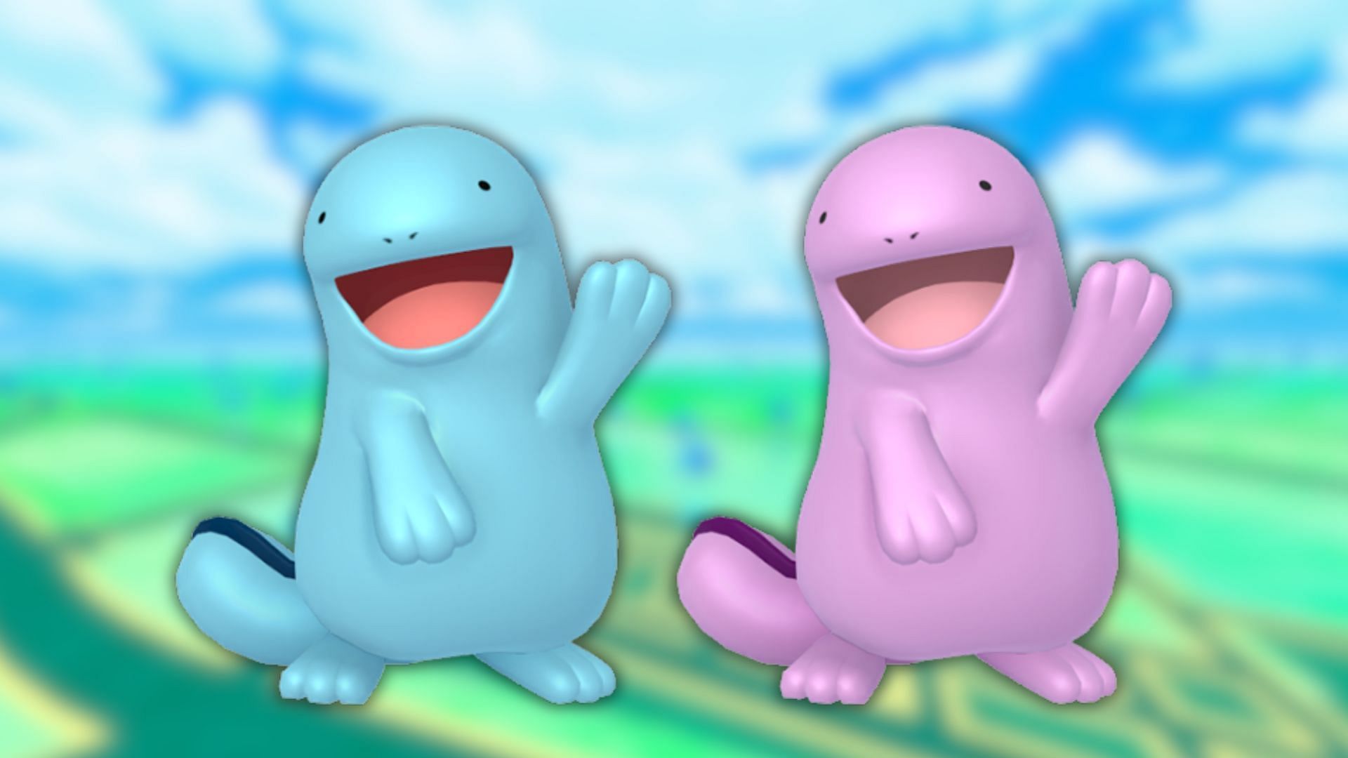 Quagsire and its shiny variant (Image via The Pokemon Company)