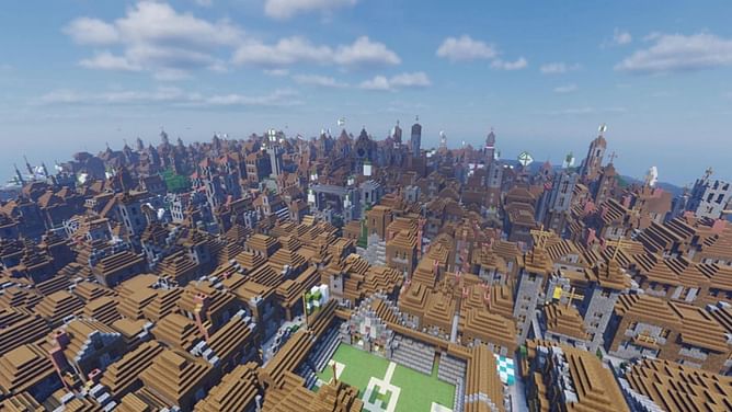 Minecraft player creates an astonishing village-themed city after 13 years of dedication