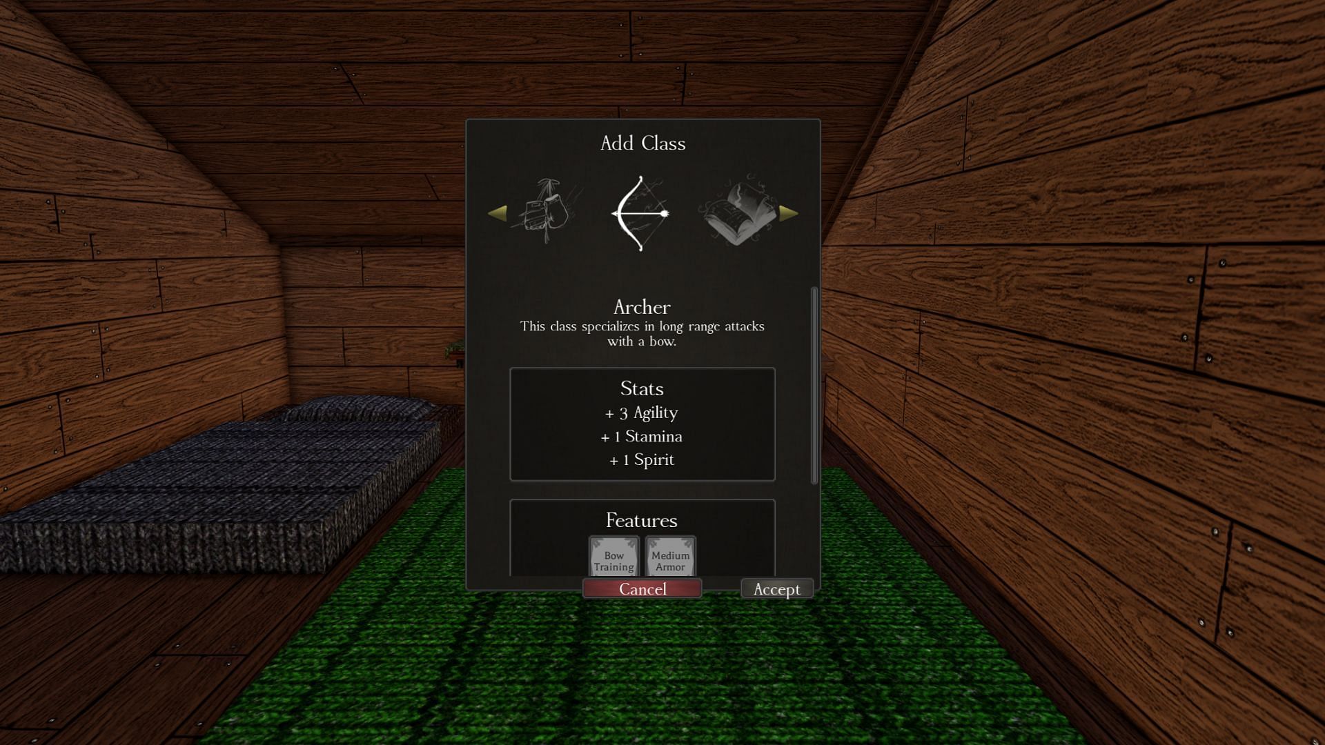 You must start with the Archer Class to get the Beast Tamer subclass (Image via Roblox)