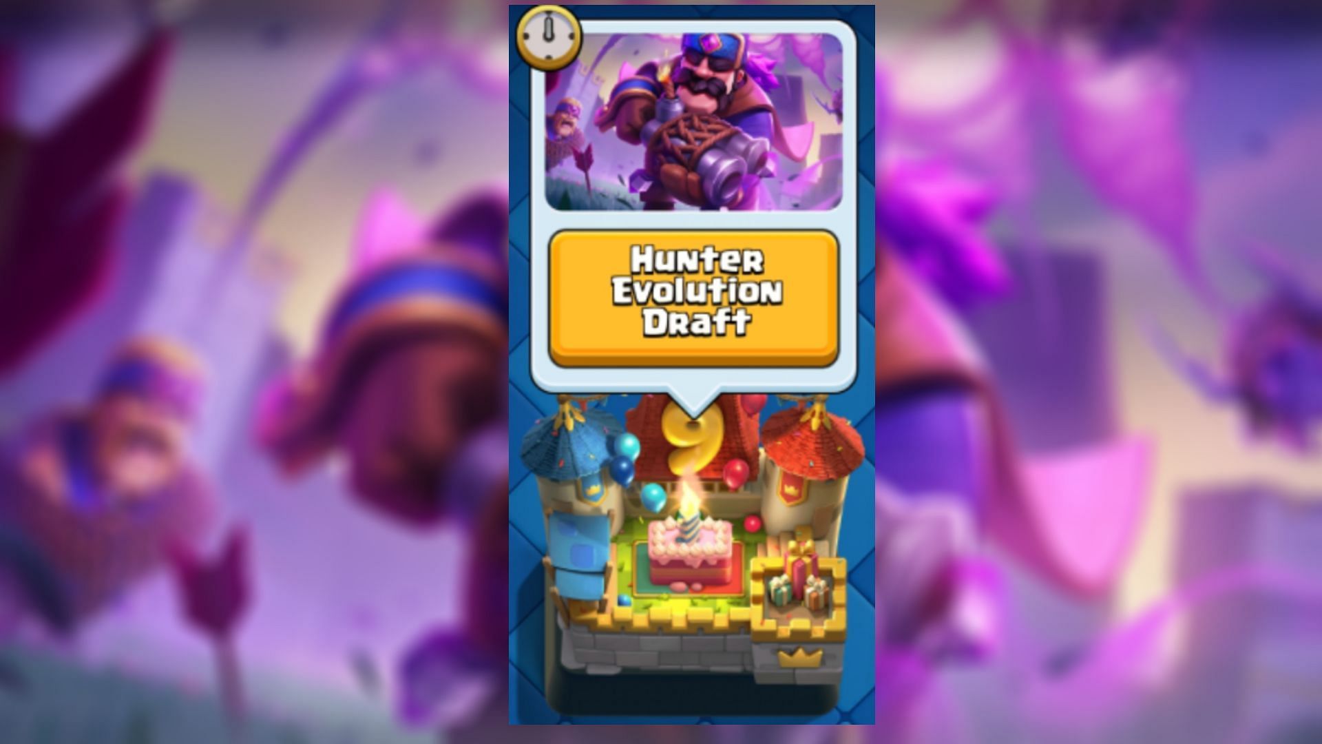 The Hunter Evolution Draft Challenge has arrived in Clash Royale (Image via Supercell)