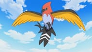 Fletchinder in the anime. (Image via TPC)3
