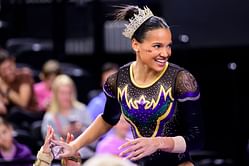 Haleigh Bryant makes her feelings known with an emotional note after final appearance at LSU Gymnastics' Arena on seniors' night