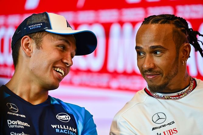 Williams shares heartwarming 3-word post of Lewis Hamilton meeting coming over to meet Alex Albon