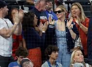 Kate Upton, the wife of Houston Astros pitcher Justin Verlander (35), during the third inning of game five in the ALCS against the Texas Rangers for the 2023 MLB playoffs - Source: Imagn