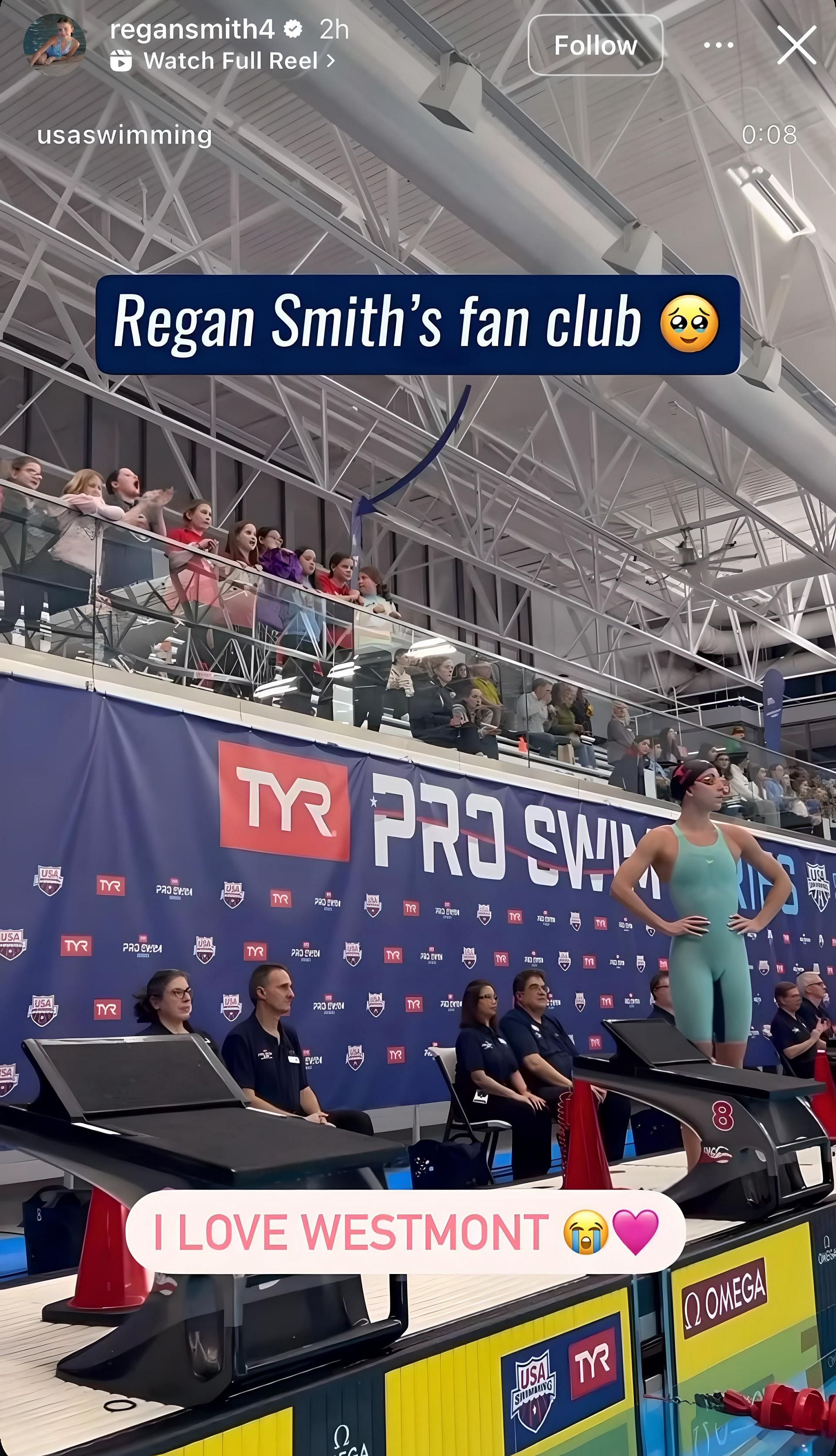 Screenshot of Regan Smith&#039;s Instagram Story/ Source: Instagram/ @regansmith4