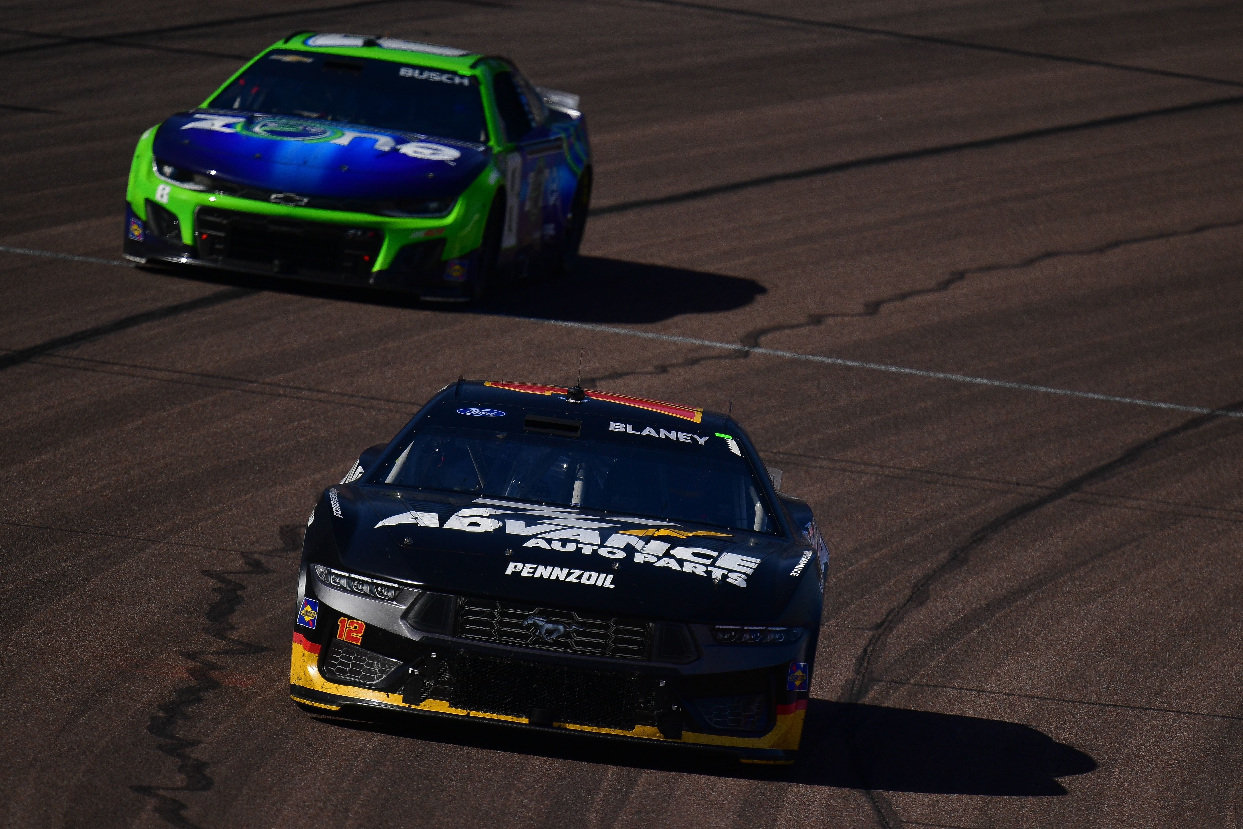 Kyle Busch at the Shriners Childrens 500 2024 led by Ryan Blaney - Source: Imagn