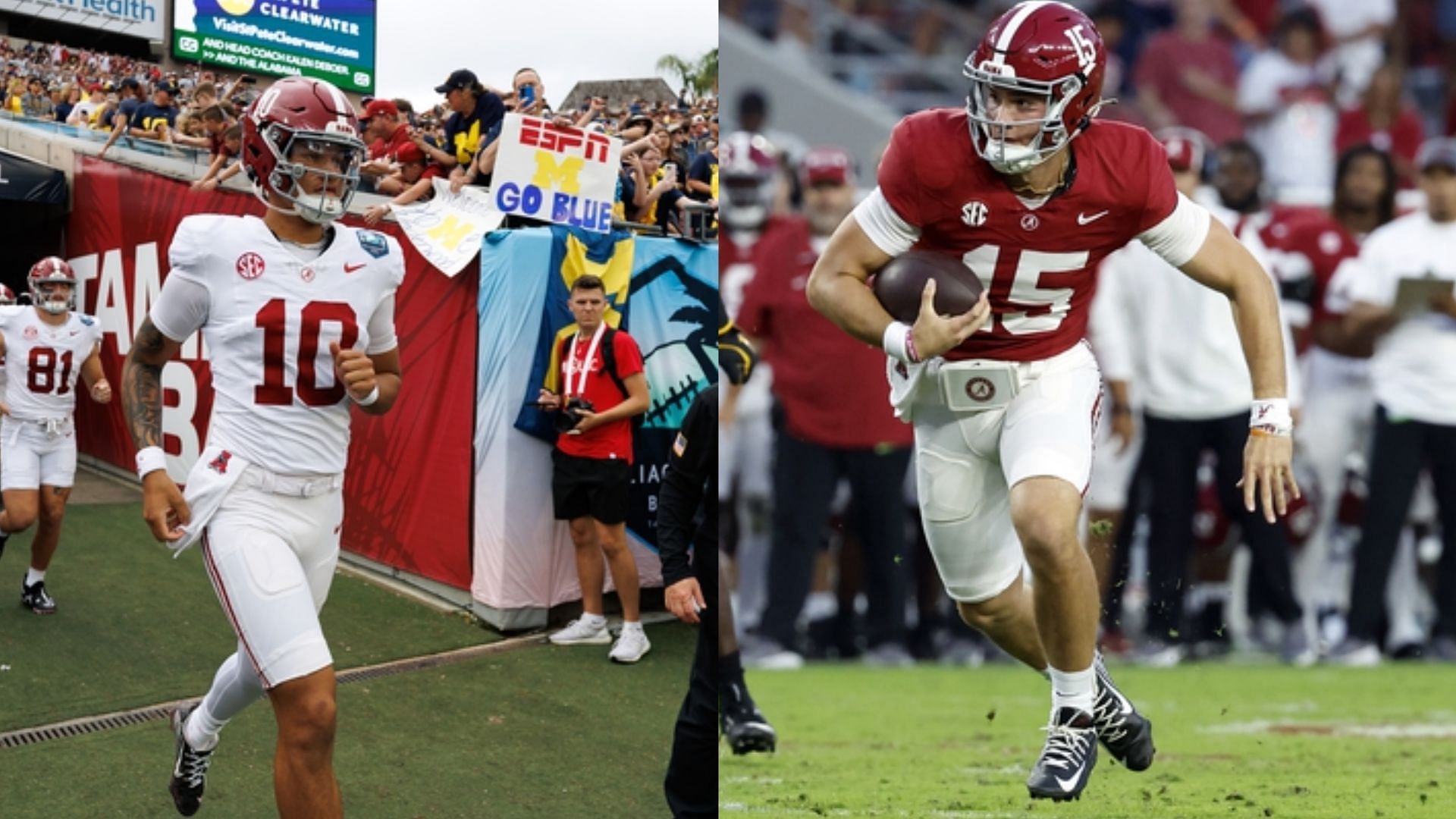 Alabama QBs Austin Mack and Ty Simpson