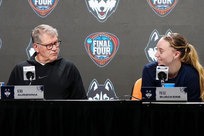 Geno Auriemma filled with emotions after Paige Bueckers leaves UConn presser after final home game win