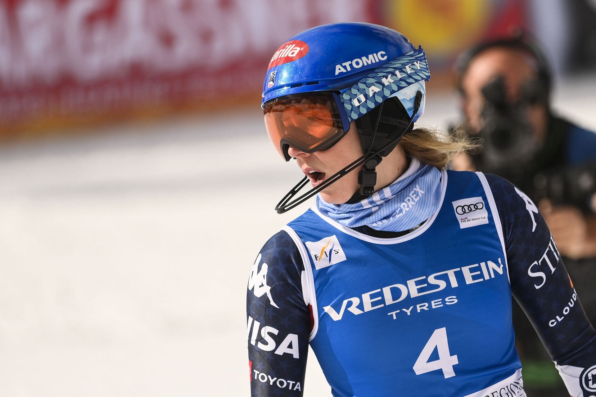 Mikaela Shiffrin at the Audi FIS Ski World Cup Sestriere 2025 - Source: Getty