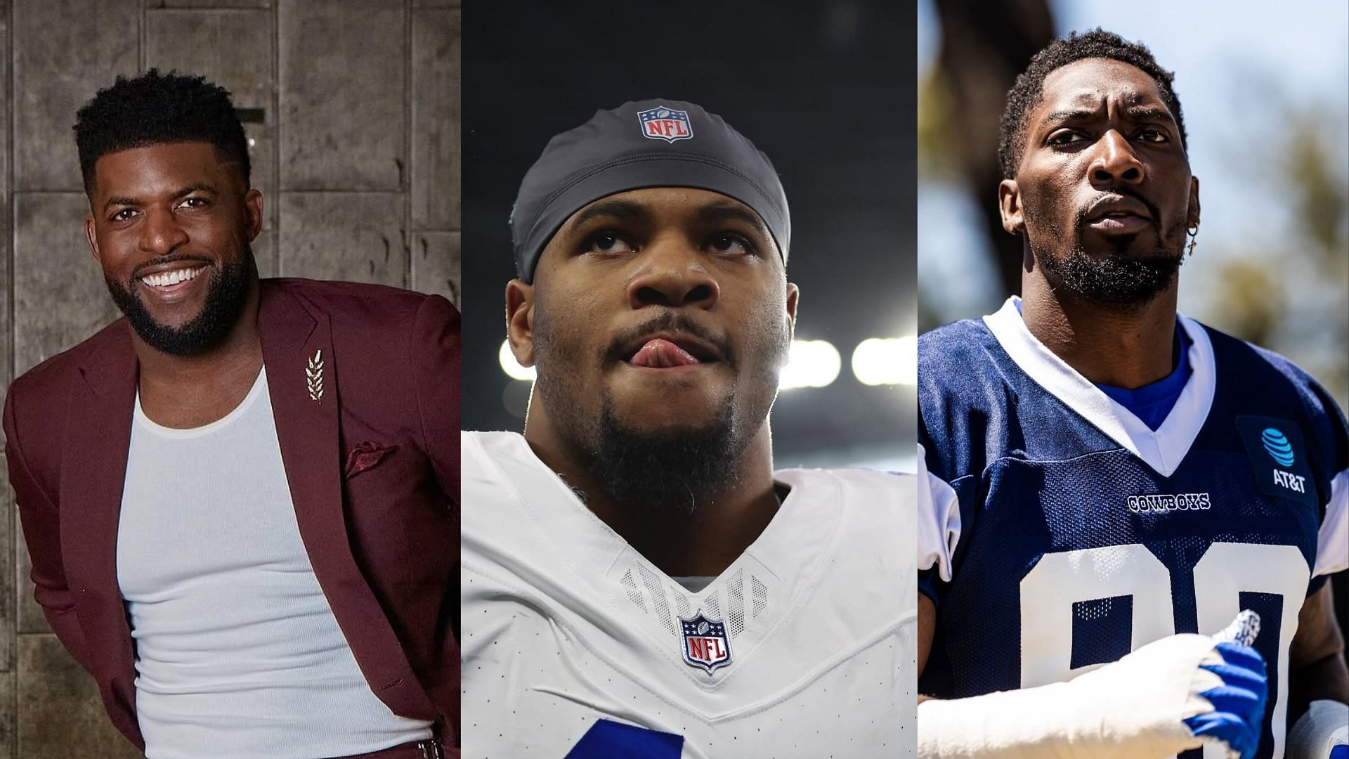 Emmanuel Acho x Micah Parsons x DeMarcus Lawrence Collage (IG)