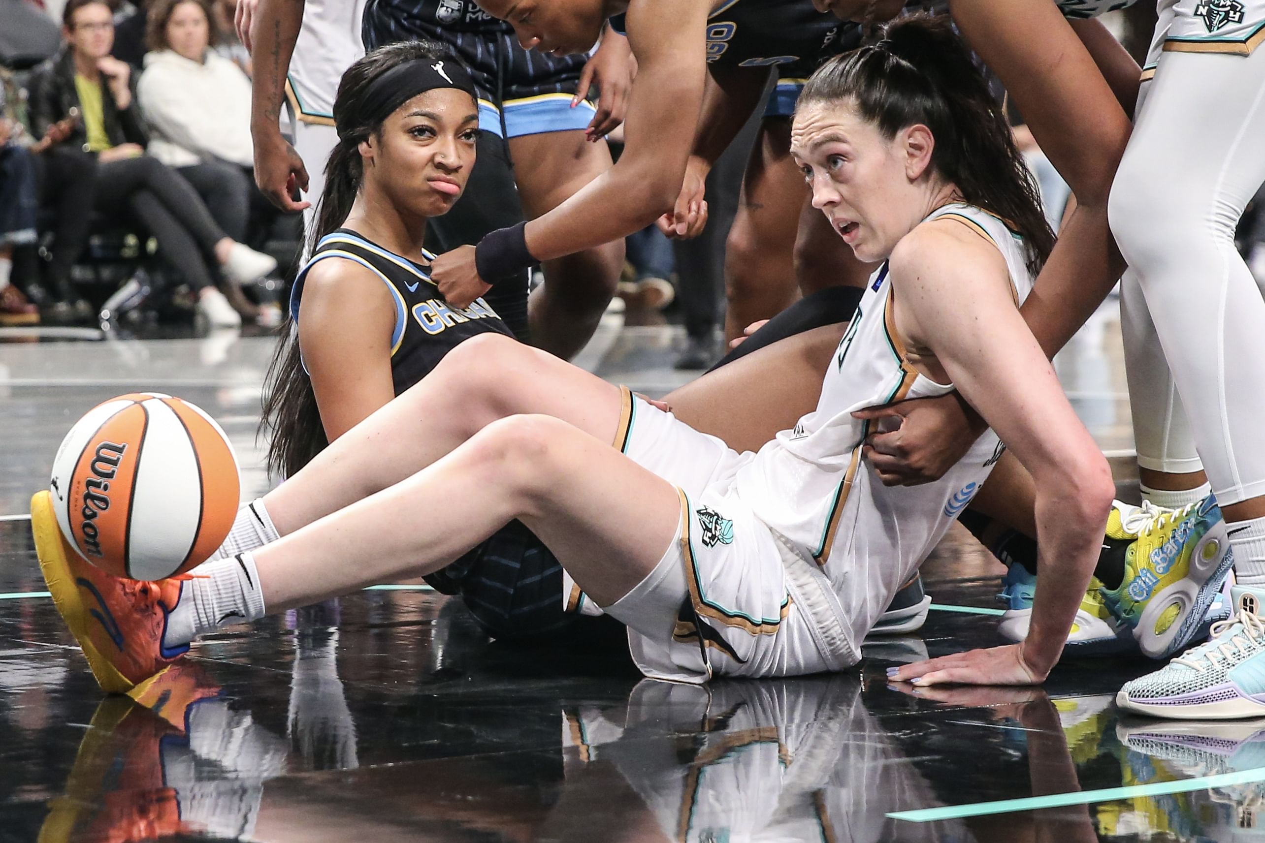 Angel Reese, Natasha Cloud were among the people supporting Breanna Stewart after knee surgery (Image credit: Imagn)