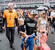 Kyle Larson and family at Indianapolis Motor Speedway - Source: Imagn