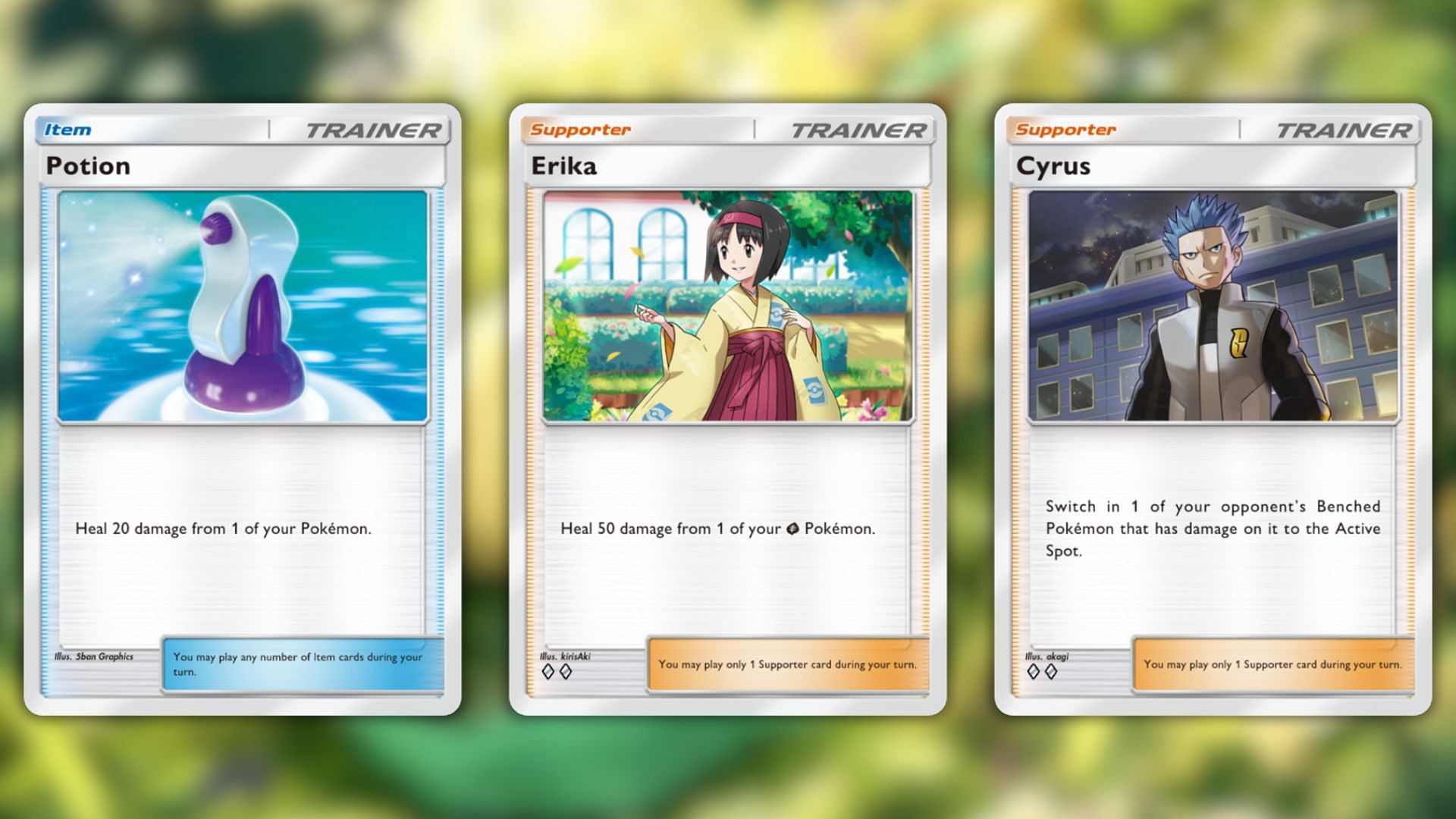 Other supporting cards for the deck (Image via The Pokemon Company)