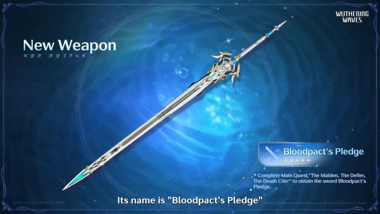 New weapon that you can get for free (Image via Kuro Games)