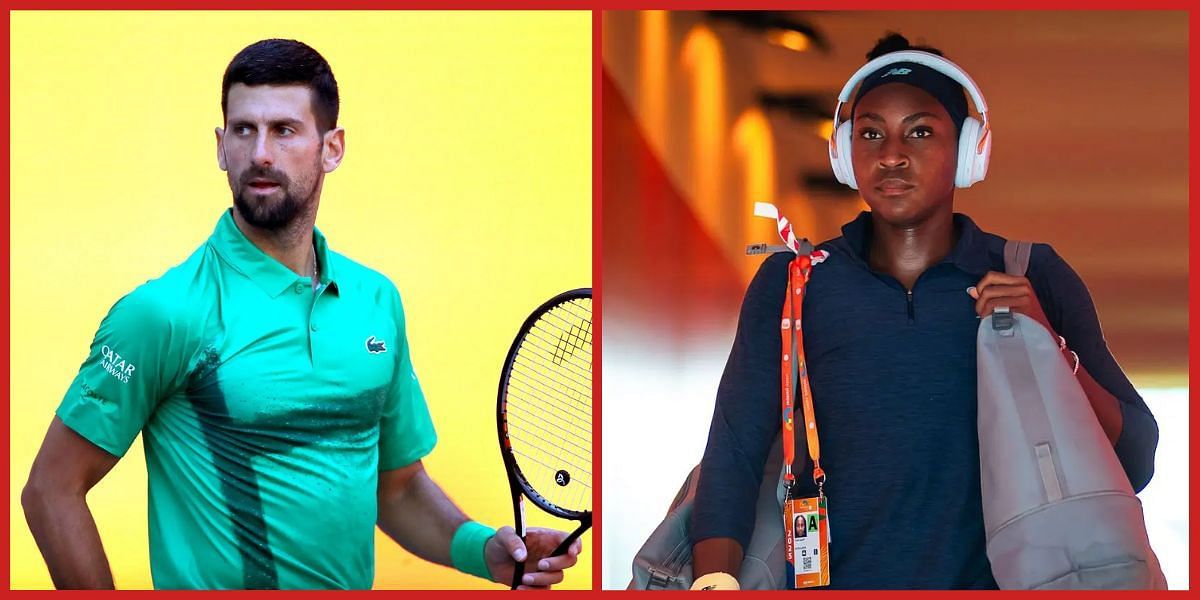 Novak Djokovic and Coco Gauff (Source: Getty)