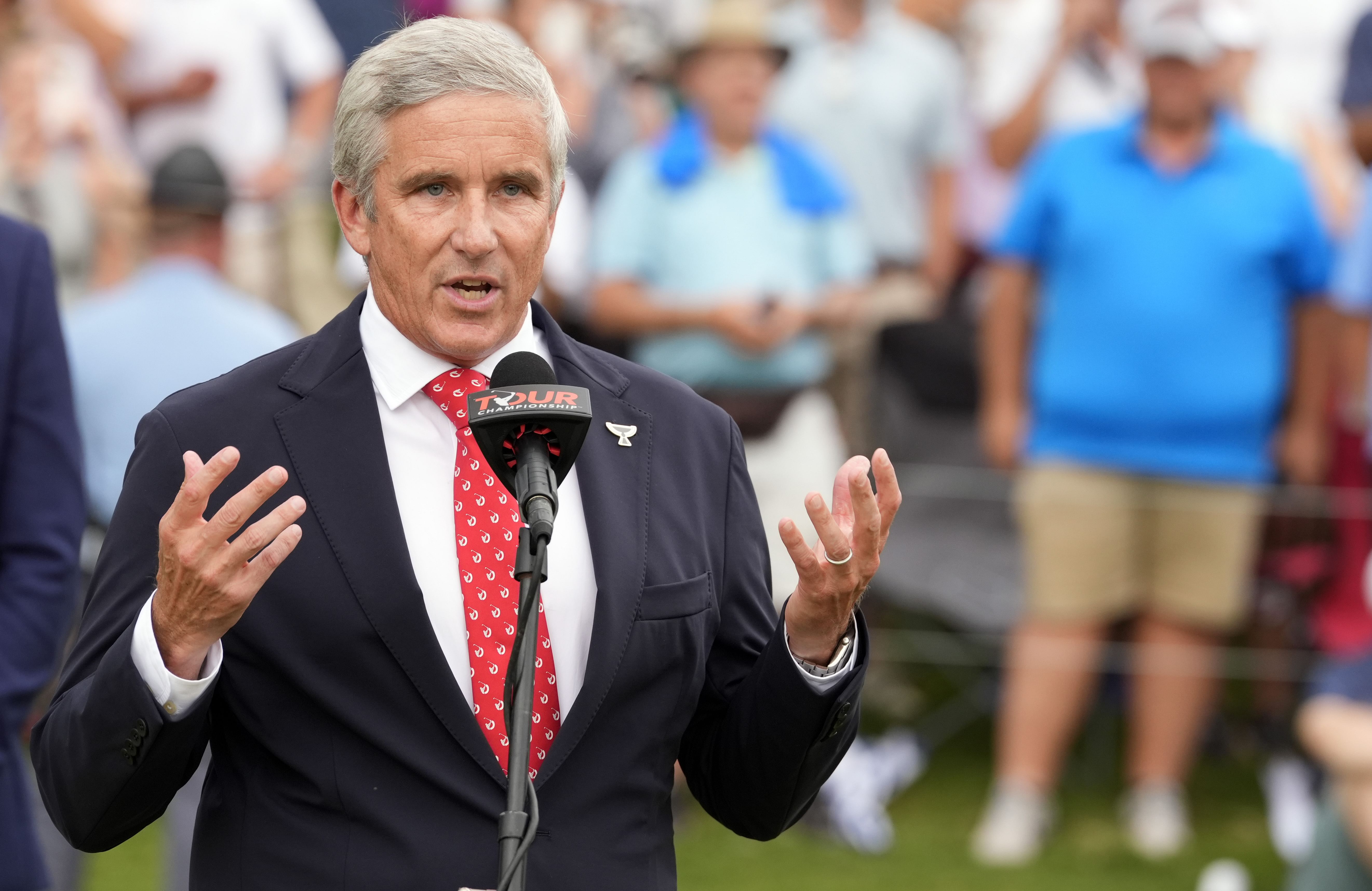 Jay Monahan wants to keep 72 holes for tournaments (Image via Imagn)