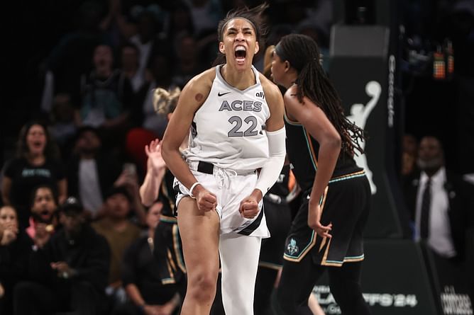 A'ja Wilson and $190,000 guard pumped as they cheer on Rose BC's trophy celebrations after Unrivaled win