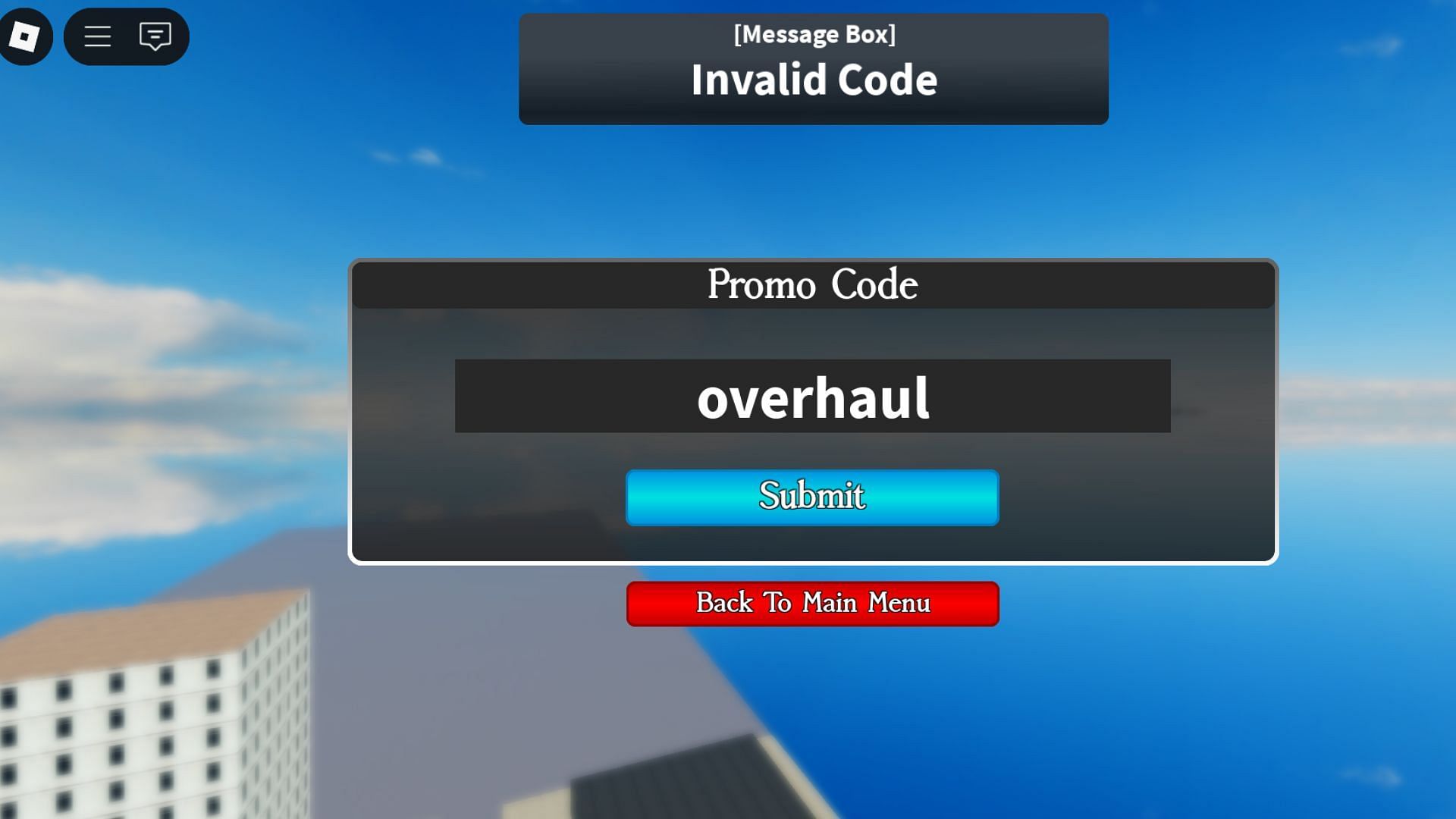 Be mindful of the case sensitivity of the promo codes (Image via Roblox)