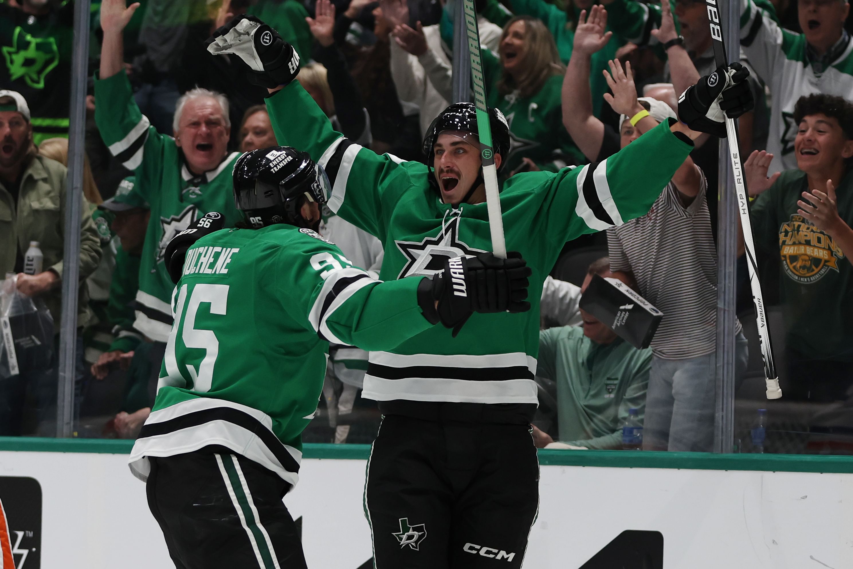 NHL: Marchment and Duchene celebrate goal vs Oilers - Source: Imagn