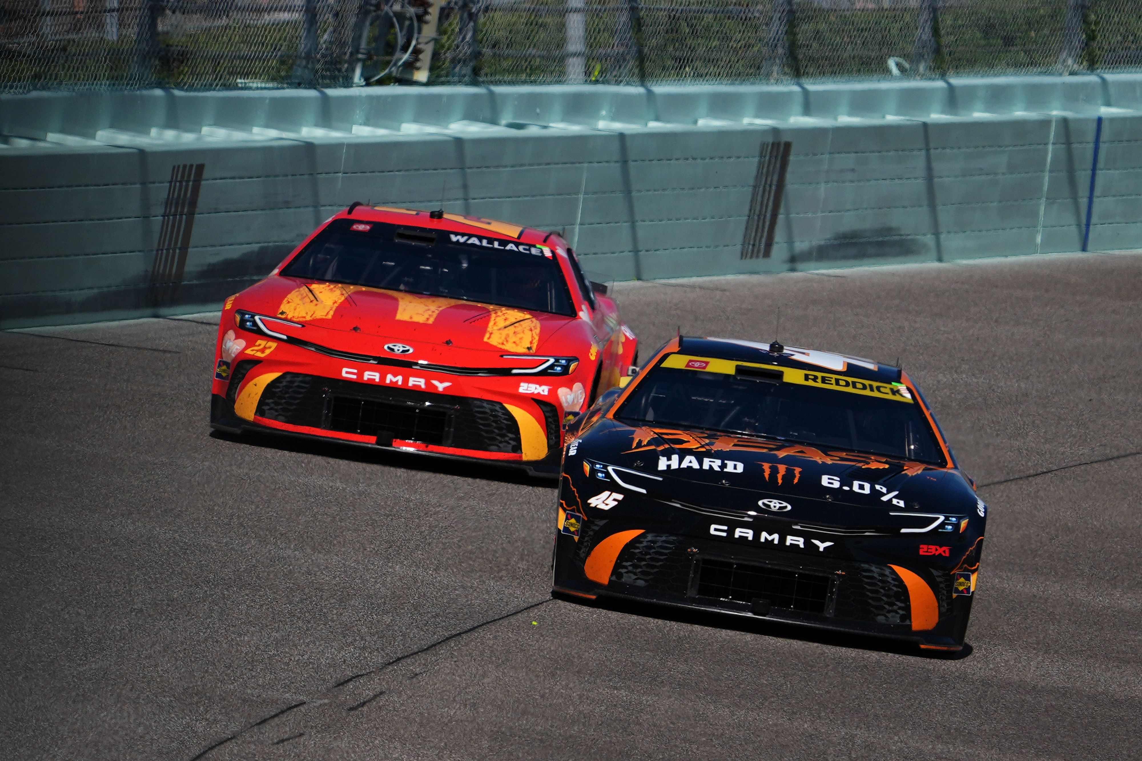 Bubba Wallace and Tyler Reddick with their Toyota Camrys- Source: Imagn