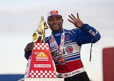 "We kind of run them to their life expectancy": NHRA champ Antron Brown compares car rebuilds to NASCAR retirements