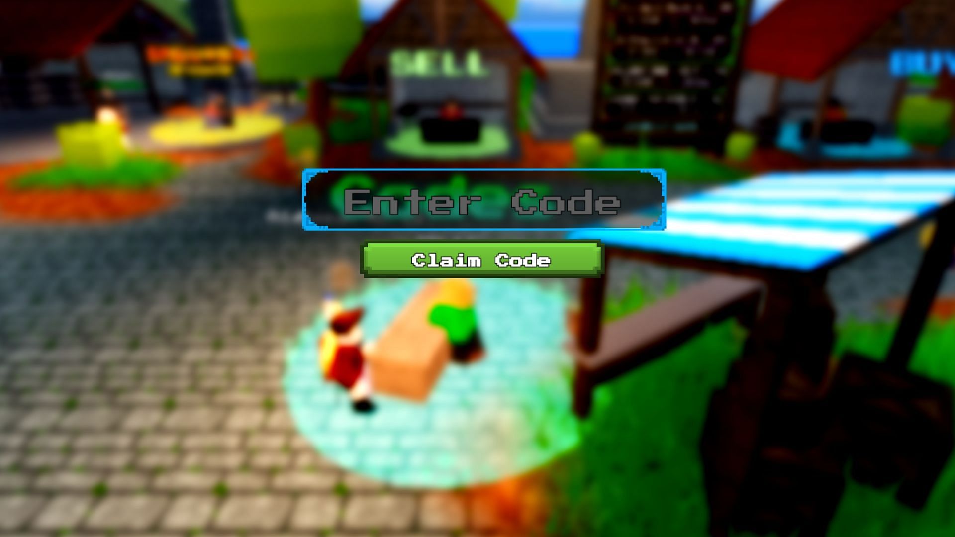 Speak to Chrysos to open the code box (Image via Roblox)