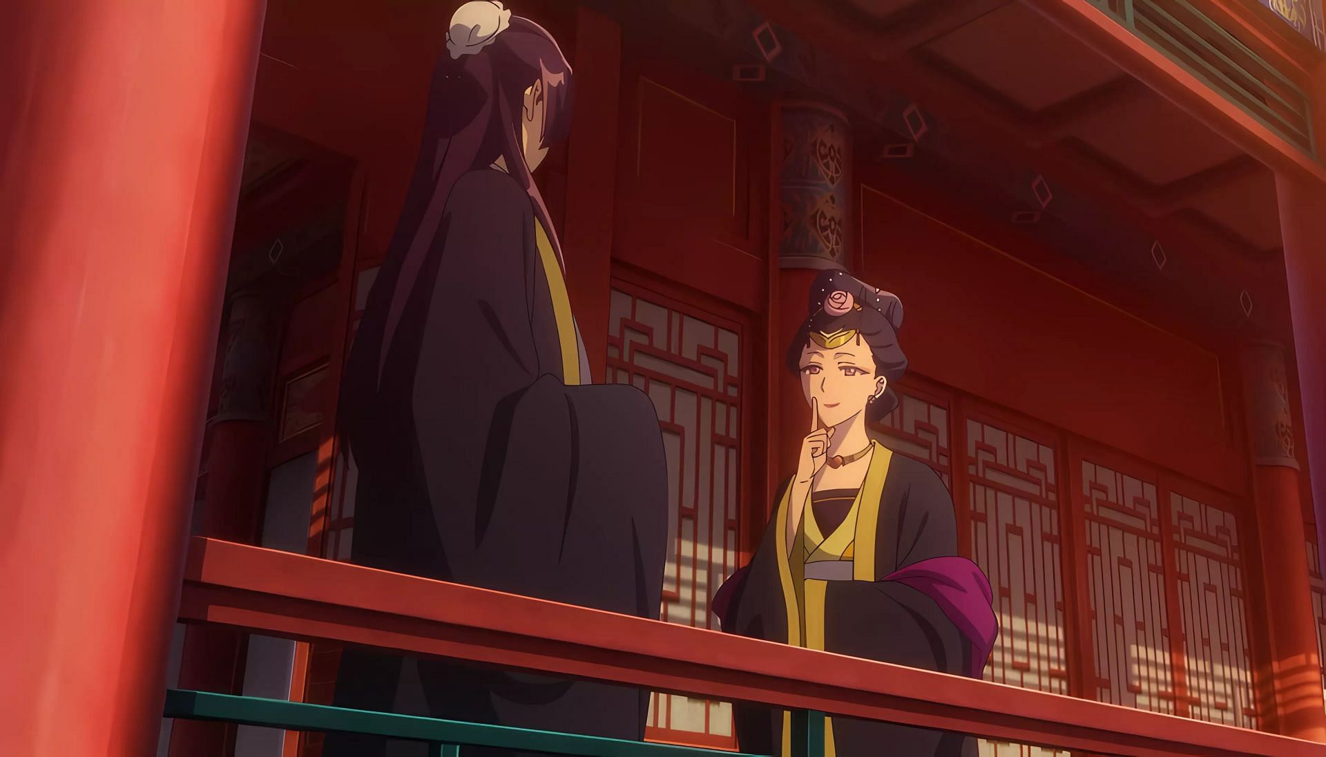 Jinshi and Empress Dowager as seen in the anime (Image via Toho Animation Studio and OLM)