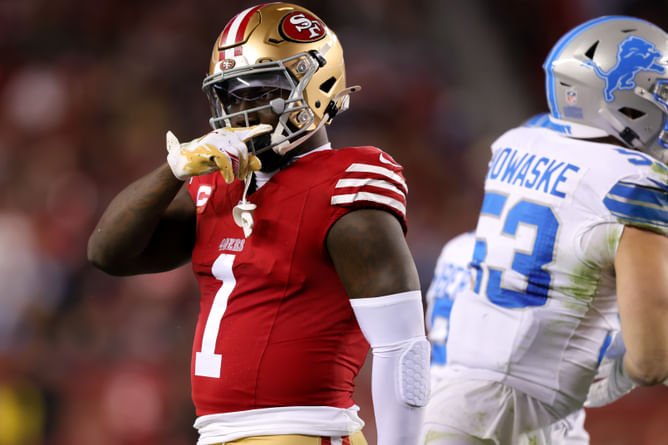 Deebo Samuel sends disappointed 4-word message as NFL decides to ban "nose wipe" celebration