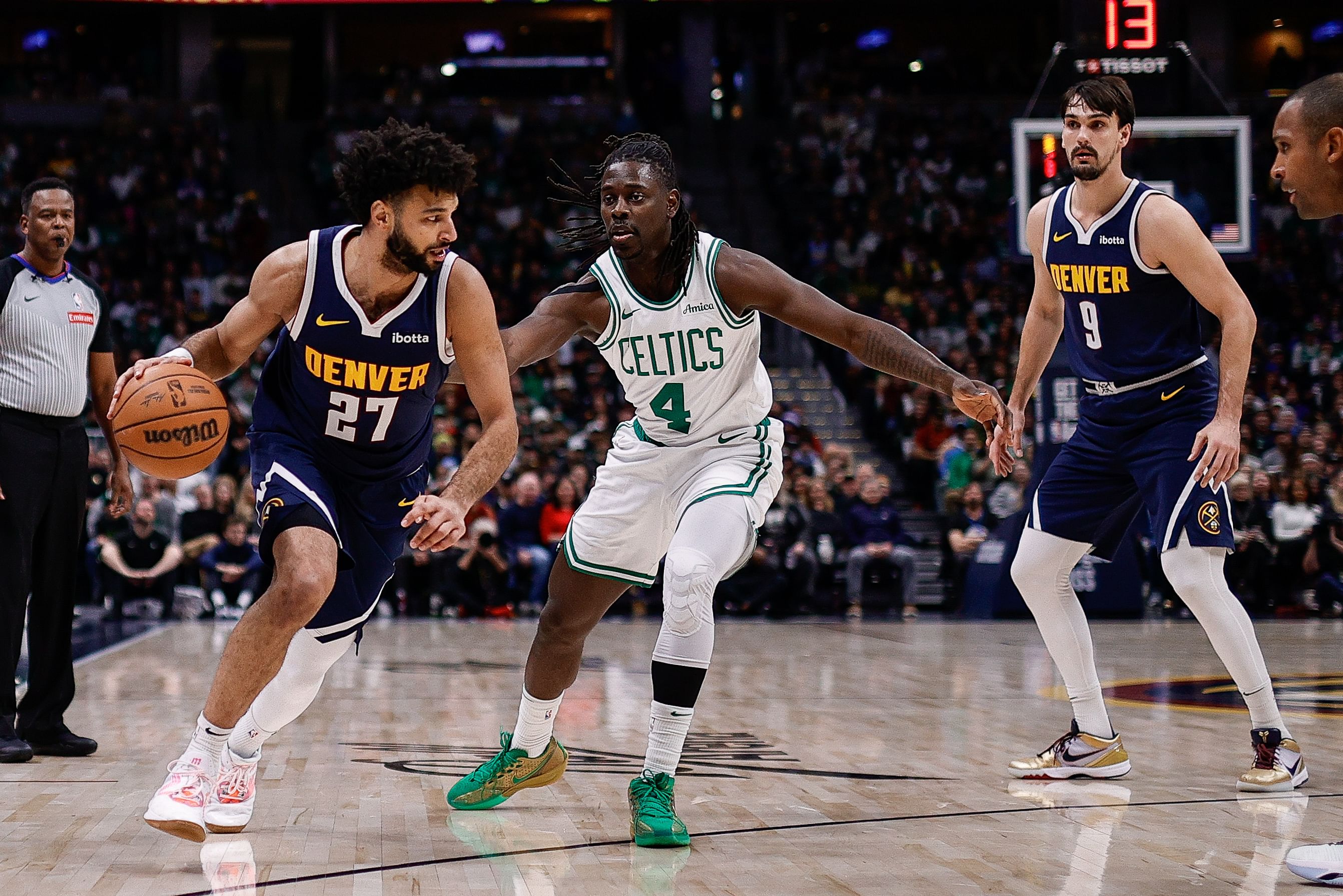 The Denver Nuggets faced off against the Boston Celtics in a much-anticipated matchup at TD Garden (Image credit: Imagn)