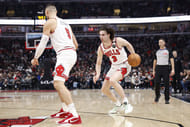 Chicago Bulls guard Josh Giddey drives to the basket against the Washington Wizards at United Center. Photo Credit: Imagn