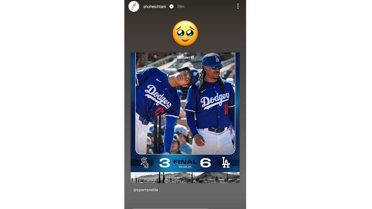 Ohtani&#039;s Instagram story