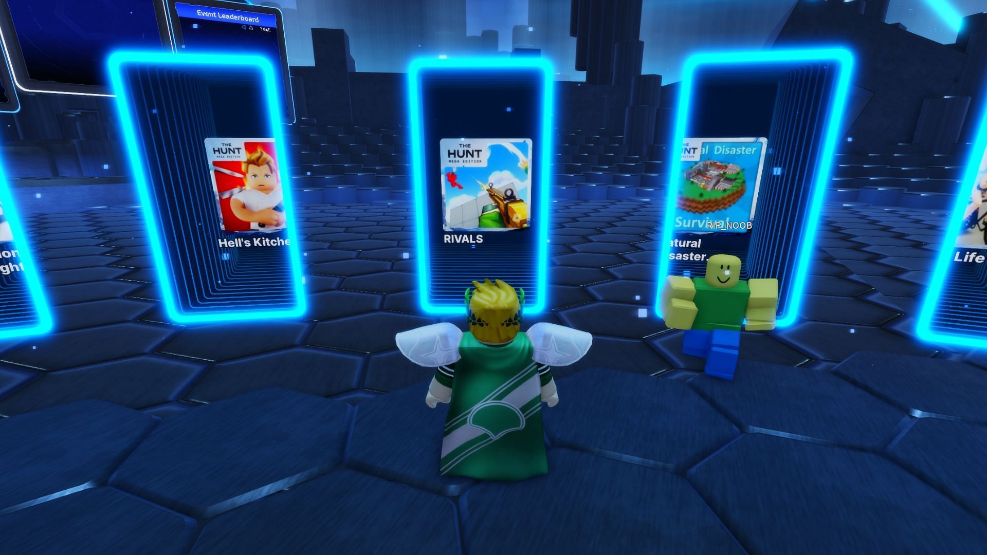 Head into the portal to enter the game (Image via Roblox)