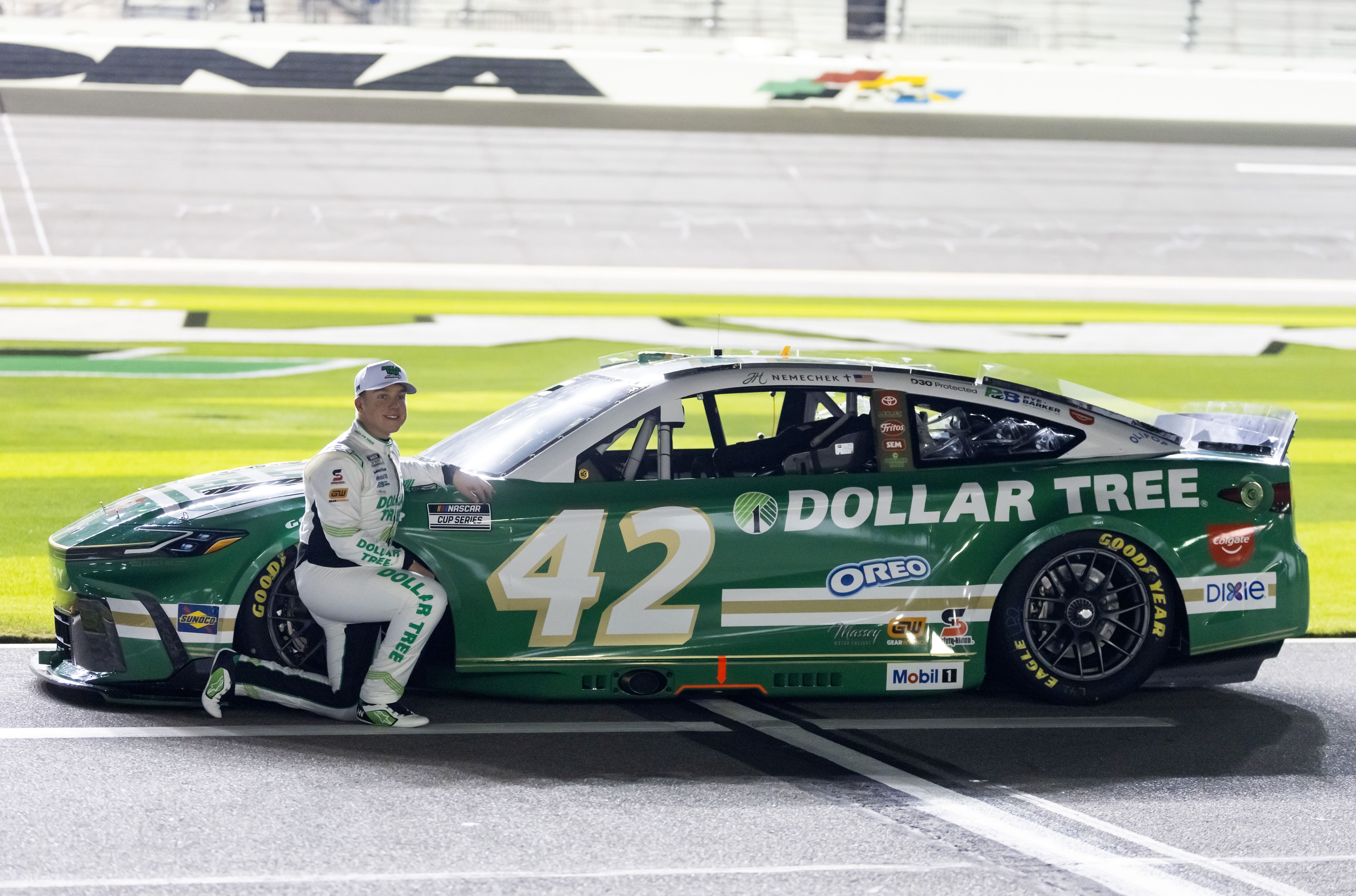 John Hunter Nemechek drives the No. 42 Toyota Camry for Legacy Motor Club - Source: Imagn