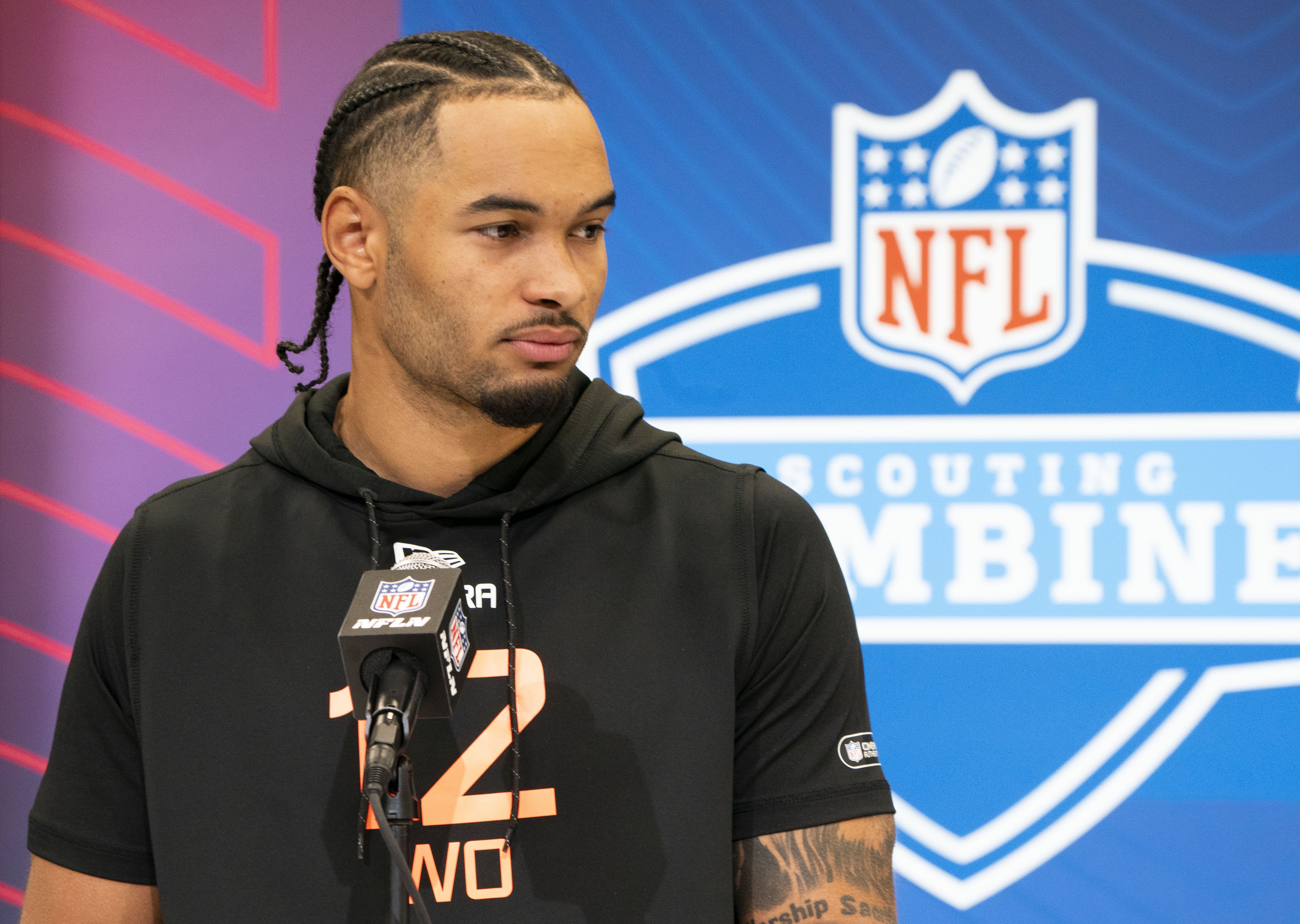 NFL: Emeka Egbuka at the Combine - Source: Imagn