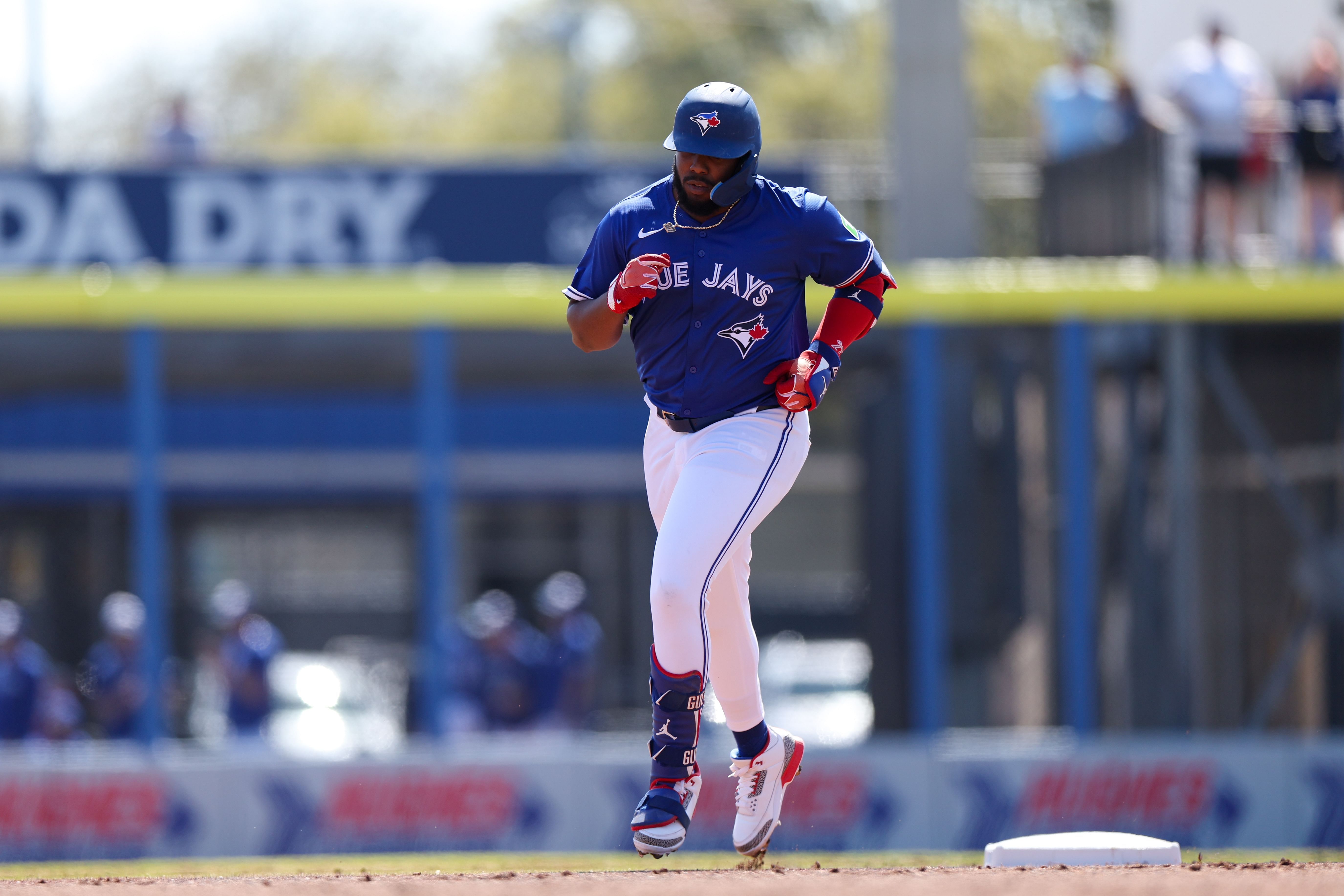 Vladimir Guerrero Jr. might be traded (Imagn)