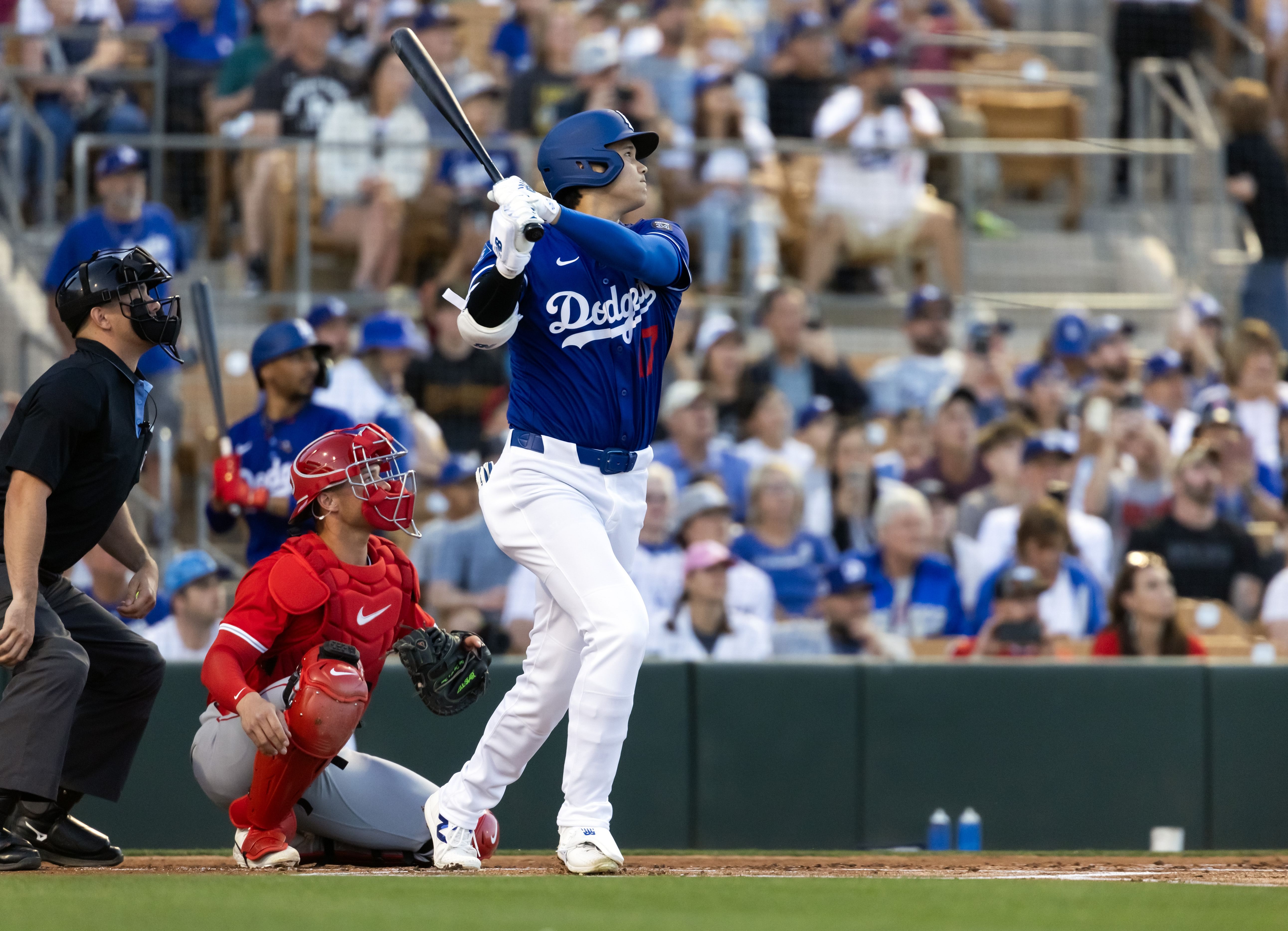 Ohtani hit a home-run in his first at-bat of this spring training on Friday (Image Source: IMAGN)