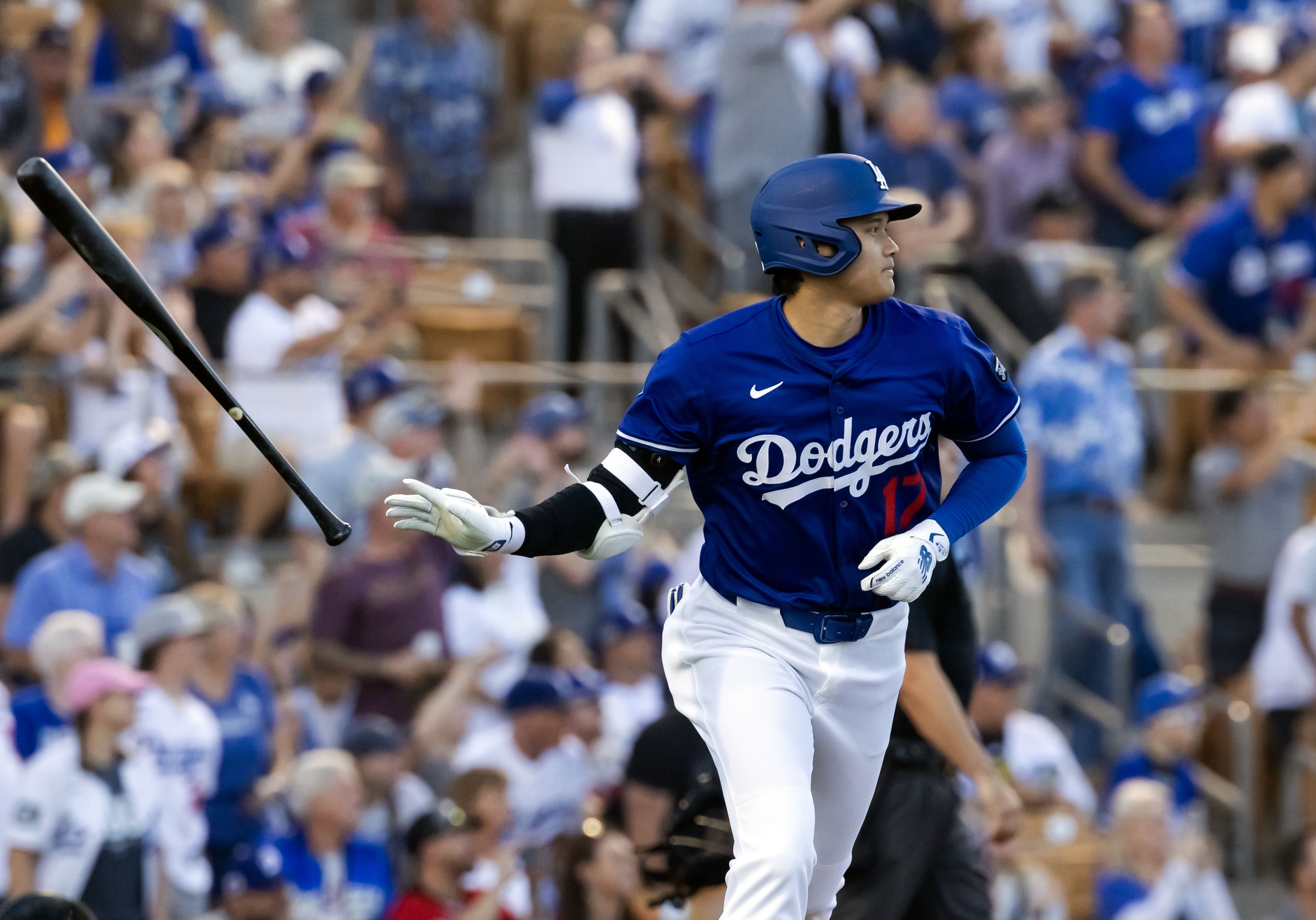 Shohei Ohtani hit a home run in his first spring training at-bat of the year (Image Source: IMAGN)