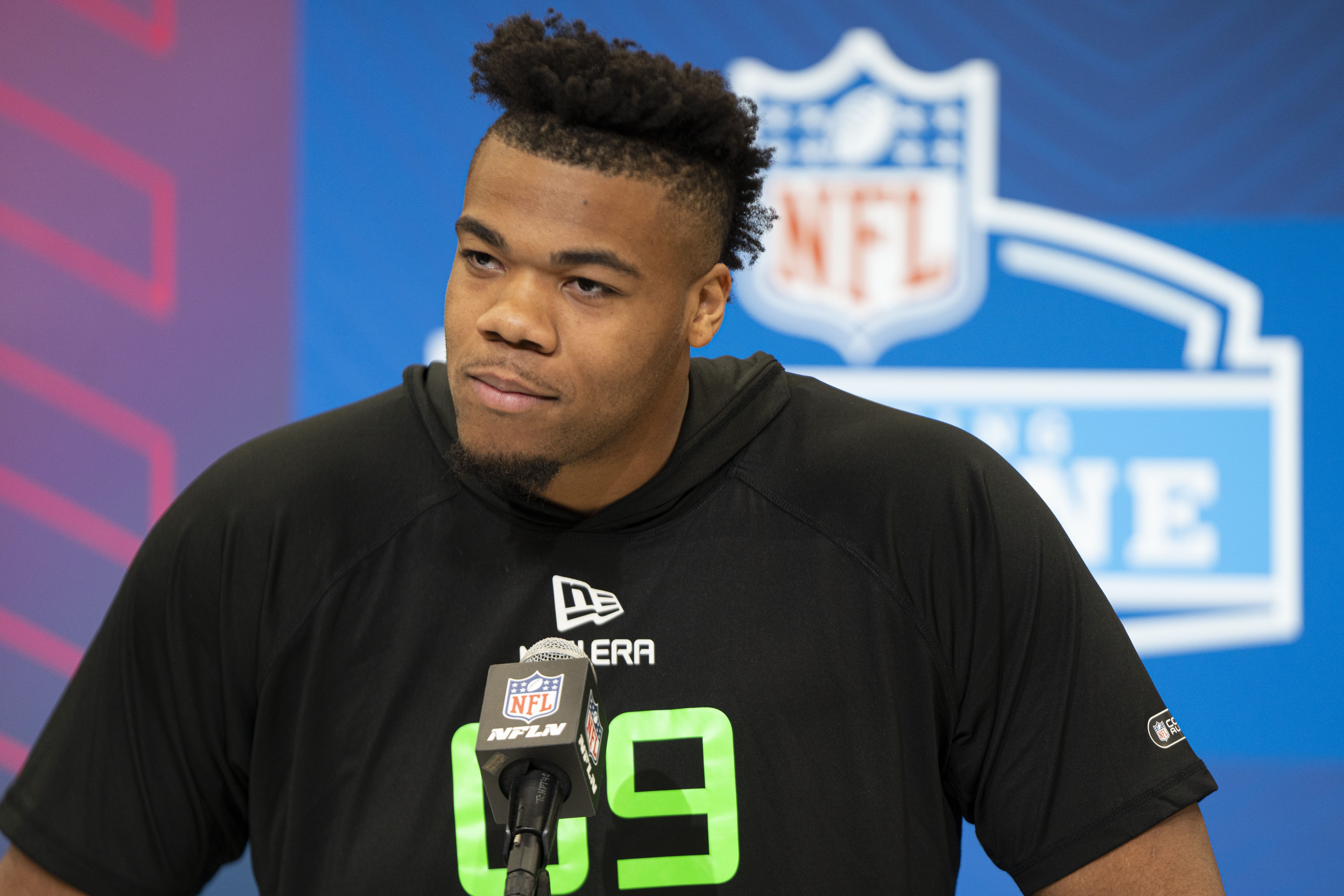 NFL: Ajani Cornelius at the combine - Source: Imagn