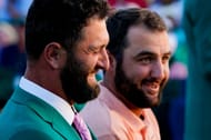 Jon Rahm (L) and current World No. 1 Scottie Scheffler | Imagn