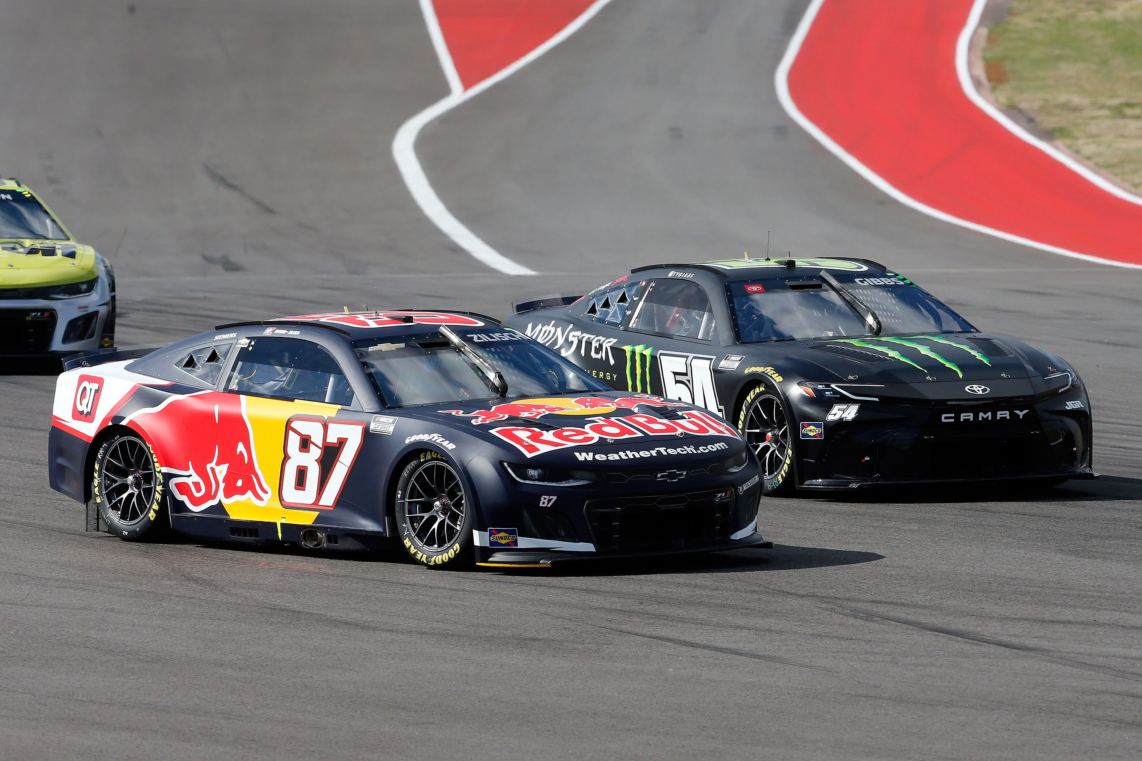 Connor Zilisch driving the No. 87 Red Bull Chevrolet Camaro at COTA - Source: Imagn