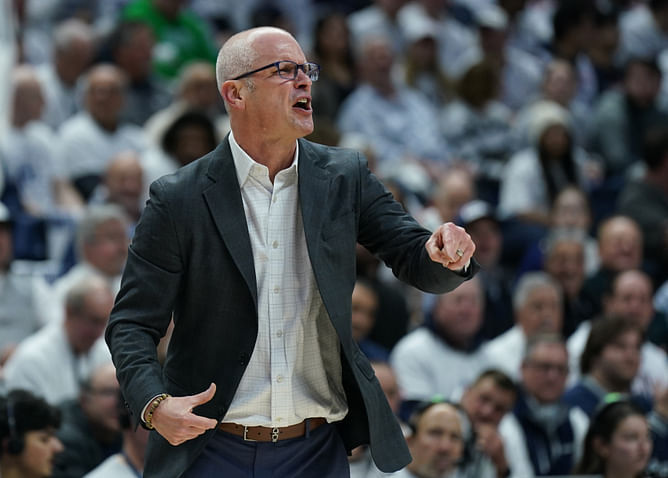 "I just took a sip of my orange piss": Dan Hurley hilariously sums up reaction to Jaylen Stewart's crucial putback slam as UConn upsets Marquette